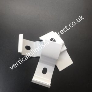 95mm WHITE X2 Quality Universal Slimline Vertical Blind Face Fix Brackets 
