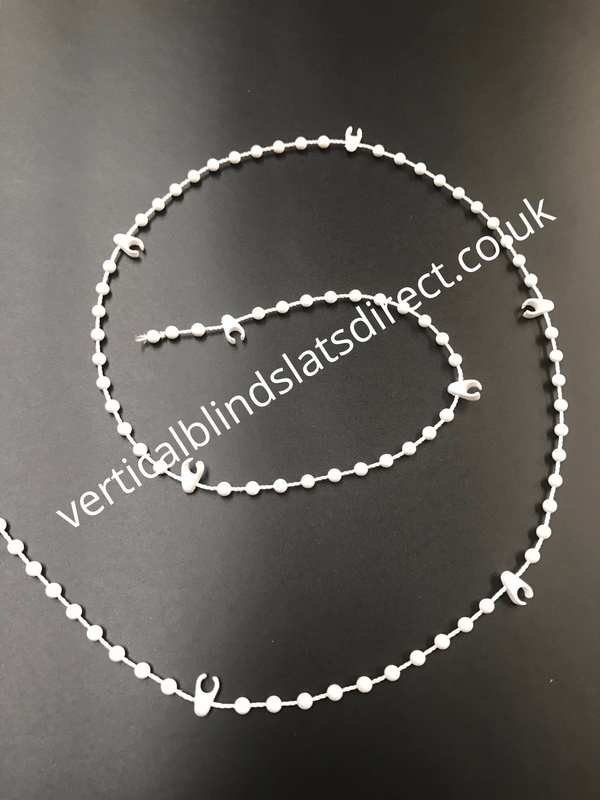 10 Metres Vertical Blind Chain 89mm(3.5") White Vertical Blind